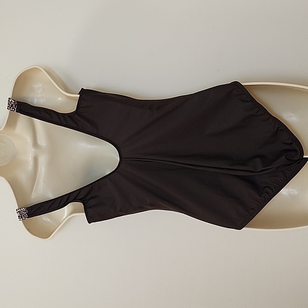 Miraclesuit Brown Leopard Print Slimming One Piece Swimsuit Beach Pool Size 10 - Picture 7 of 16